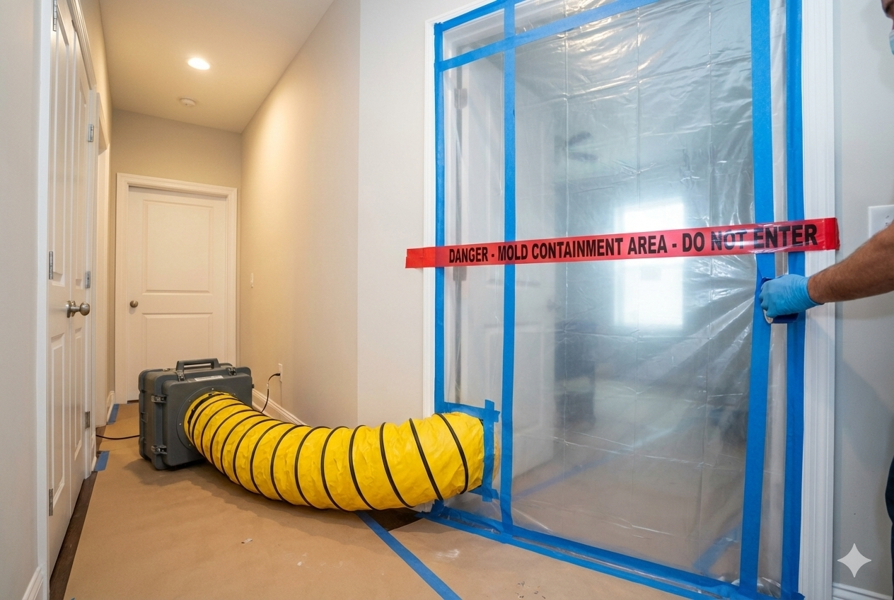 Mold containment area