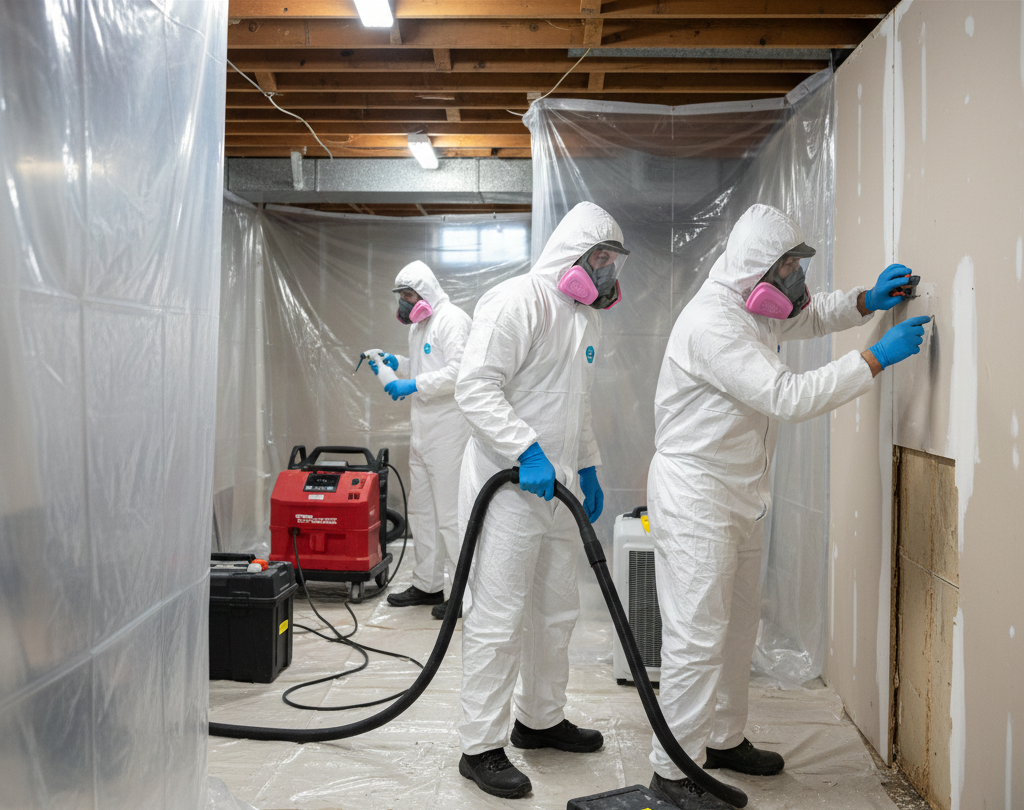 Mold remediation process steps
