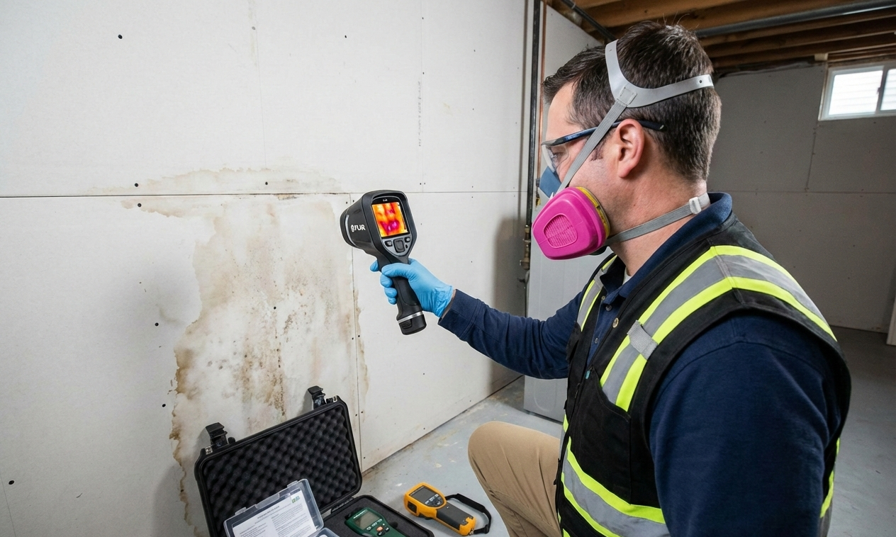 Mold inspection with thermal camera